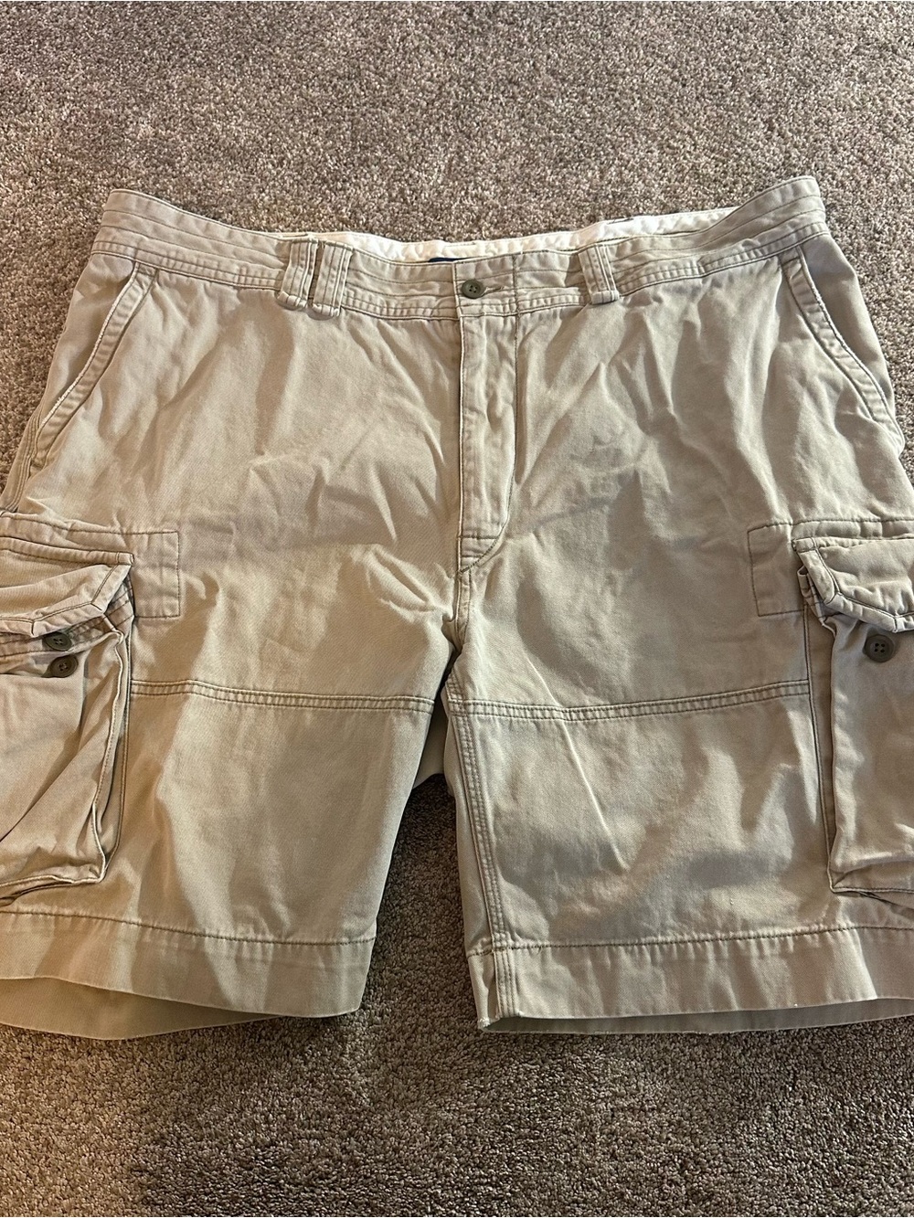 Polo Ralph Lauren Cargo Shorts Mens 44T Beige Khaki Classic Polo Chino Y2K Prep
